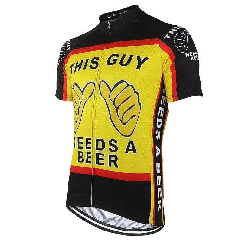 This Guy Needs A Beer Cycling Jersey