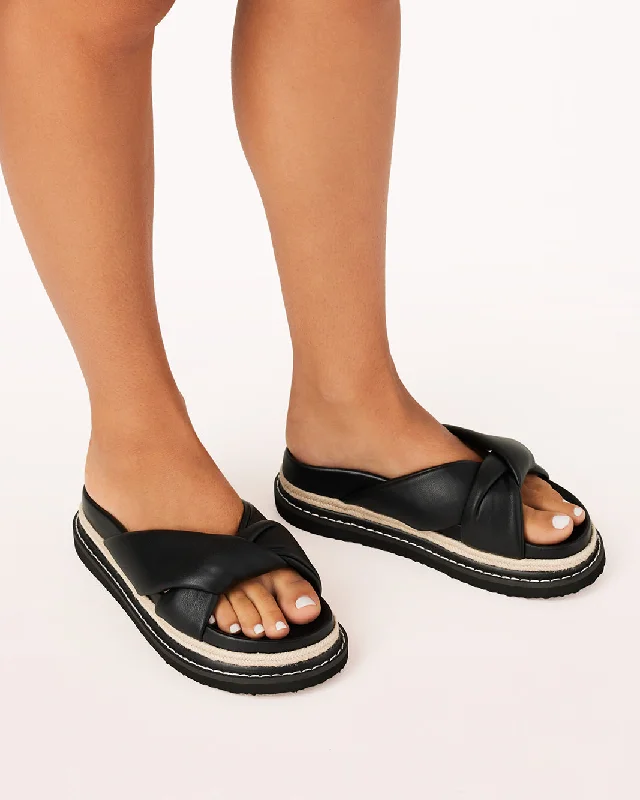 Women's Thong Sandals with a Beaded Design in Multicolor for a Beachy AestheticAILANI - BLACK Women's Thong Sandals with a Beaded Design in Multicolor for a Beachy AestheticAILANI - BLACK
