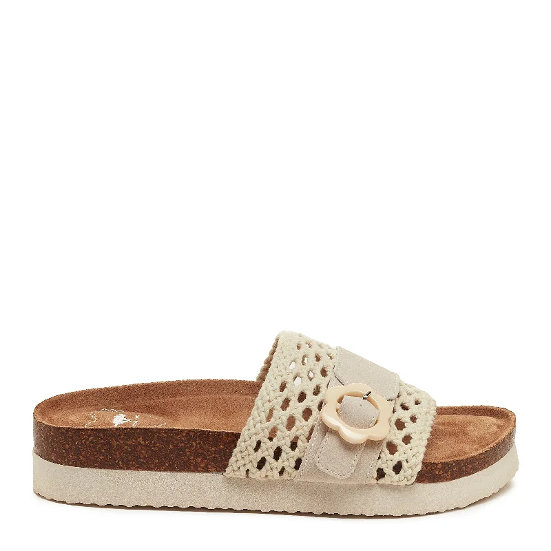 Women's Thong Sandals with a Beaded Design in Multicolor for a Beachy AestheticAlma Natural Crochet Strap Sandals