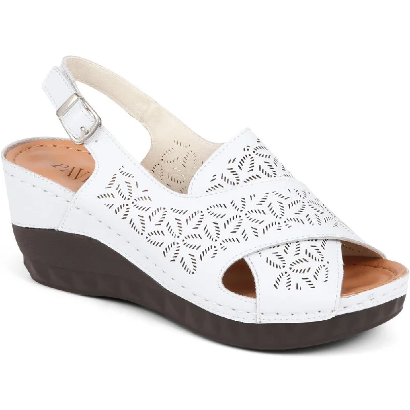 Orthopedic Women's Sandals with Arch Support in Gray for Foot HealthAnkle Strap Wedge Sandals - WLIG37005 / 323 587
