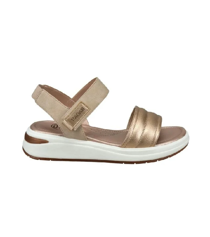 Women's Sandals with a Glitter - Coated Strap in Gold for a Sparkly Summer OutfitBagatt Womens Slip On Strap Wedge Comfort Sandal Nira D31-AKE81-5059 Women's Sandals with a Glitter - Coated Strap in Gold for a Sparkly Summer OutfitBagatt Womens Slip On Strap Wedge Comfort Sandal Nira D31-AKE81-5059
