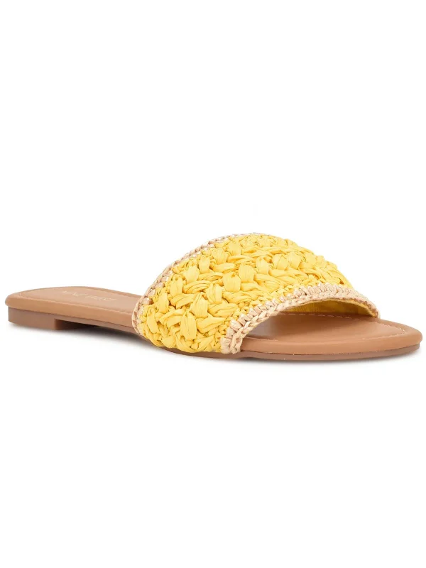 Women's Flat Slide Sandals with a Memory Foam Insole in White for All - Day ComfortBeehiv Womens Slip On Mules Slide Sandals Women's Flat Slide Sandals with a Memory Foam Insole in White for All - Day ComfortBeehiv Womens Slip On Mules Slide Sandals