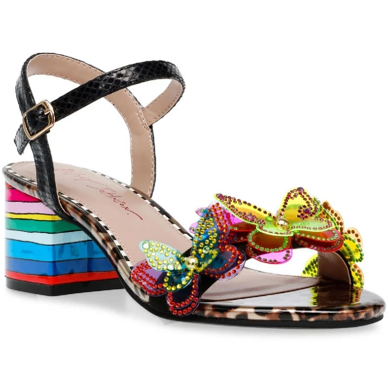 Plus Size Women's Wide - Width Platform Sandals in Black for Added Comfort and HeightBetsey Johnson Womens Guner Ankle Strap Plus Size Women's Wide - Width Platform Sandals in Black for Added Comfort and HeightBetsey Johnson Womens Guner Ankle Strap