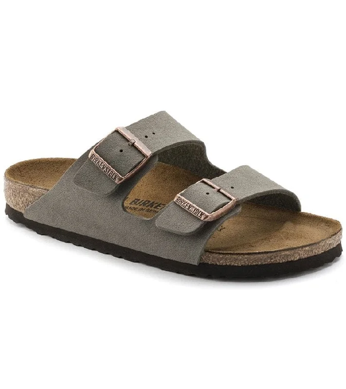 Women's Leather - Strapped Sandals with a Braided Detail in Brown for a Rustic AppealBirkenstock Womens Arizona Soft Footbed Stone Slip On Sandal - 151213 Women's Leather - Strapped Sandals with a Braided Detail in Brown for a Rustic AppealBirkenstock Womens Arizona Soft Footbed Stone Slip On Sandal - 151213