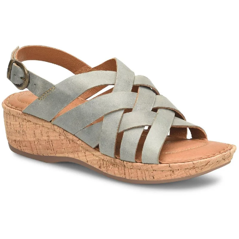 Waterproof Women's Rubber Beach Sandals with Arch Support in Blue for Water ActivitiesWaterproof Women's Rubber Beach Sandals with Arch Support in Blue for Water ActivitiesBorn Womens Laila Leather Ankle Slingback Sandals