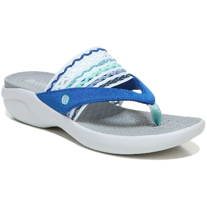 Shock - Absorbing Women's Sandals with a Soft Insole in Black for Active LifestylesBzees Womens Cabana Padded Insole Wedge Flip-Flops Shock - Absorbing Women's Sandals with a Soft Insole in Black for Active LifestylesBzees Womens Cabana Padded Insole Wedge Flip-Flops