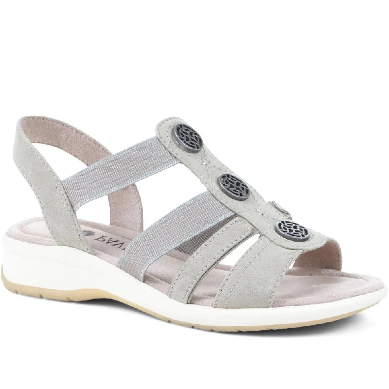 Women's Flat Slide Sandals with a Memory Foam Insole in White for All - Day ComfortCasual Embellished Sandals - JANSP37005 / 323 244 Women's Flat Slide Sandals with a Memory Foam Insole in White for All - Day ComfortCasual Embellished Sandals - JANSP37005 / 323 244
