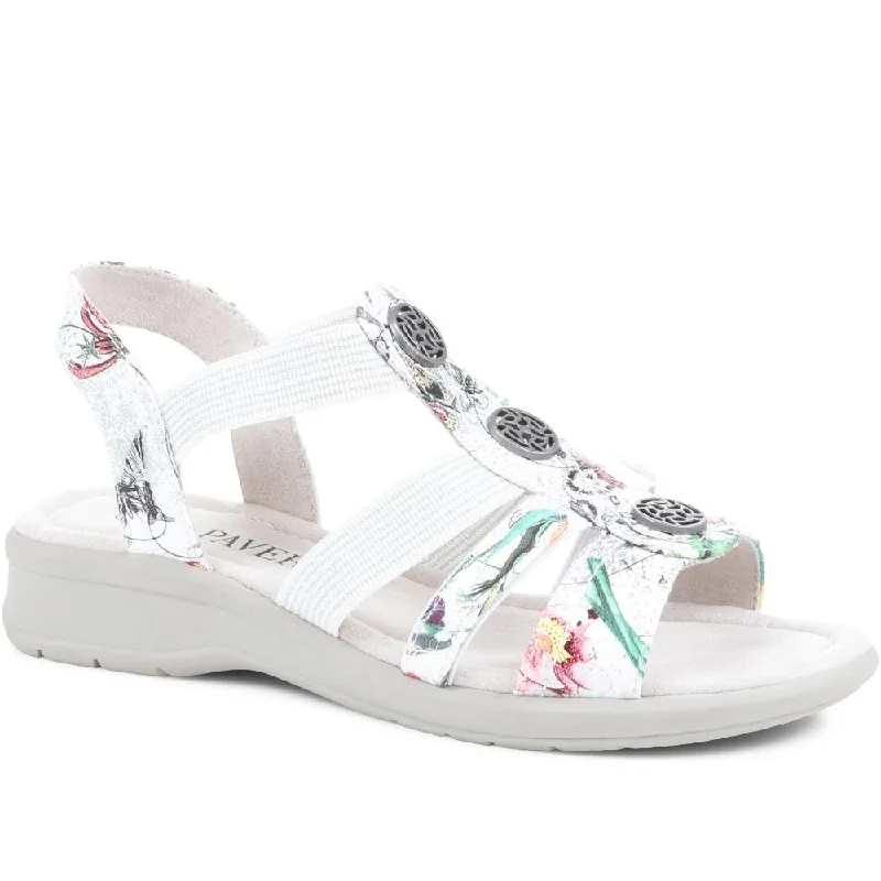 Sustainable Women's Recycled Material Sandals in Beige for Eco - Conscious ShoppersCasual Embellished Sandals - JANSP37005 / 323 244 Sustainable Women's Recycled Material Sandals in Beige for Eco - Conscious ShoppersCasual Embellished Sandals - JANSP37005 / 323 244