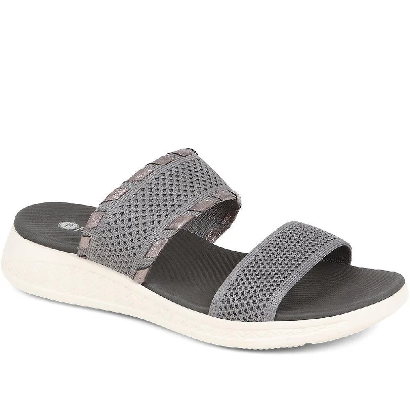 Lightweight Women's Mesh - Paneled Sandals in Yellow for BreathabilityCasual Mule Sandals - BAIZH37017 / 323 461 Lightweight Women's Mesh - Paneled Sandals in Yellow for BreathabilityCasual Mule Sandals - BAIZH37017 / 323 461