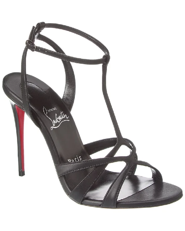 Anti - Slip Women's Sandals with a Grooved Sole in Green for Outdoor AdventuresChristian Louboutin Tangueva 100 Leather Sandal Anti - Slip Women's Sandals with a Grooved Sole in Green for Outdoor AdventuresChristian Louboutin Tangueva 100 Leather Sandal
