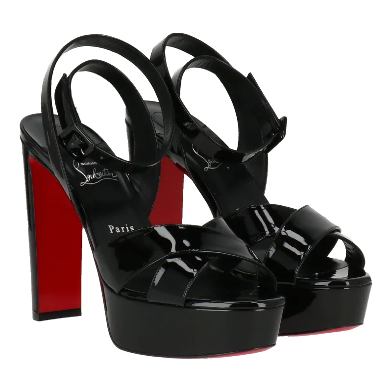 Women's Rhinestone - Embellished Open - Toe Sandals in Silver for a Glamorous Party LookChristian Louboutin Womens Black Sandal Women's Rhinestone - Embellished Open - Toe Sandals in Silver for a Glamorous Party LookChristian Louboutin Womens Black Sandal