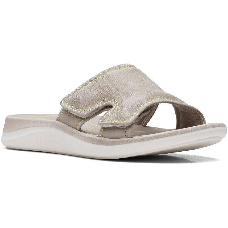 Elastic - Strap Women's Sandals with a Padded Toe in Teal for Easy On - and - OffClarks Womens Glide Bay Cushioned Footbed Slide Sandals Elastic - Strap Women's Sandals with a Padded Toe in Teal for Easy On - and - OffClarks Womens Glide Bay Cushioned Footbed Slide Sandals