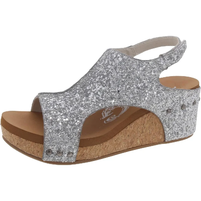 Women's Ankle - Strap Sandals with a Block Heel in Red for a Sophisticated StyleCulver 2 Womens Faux Leather Glitter Wedge Sandals Women's Ankle - Strap Sandals with a Block Heel in Red for a Sophisticated StyleCulver 2 Womens Faux Leather Glitter Wedge Sandals