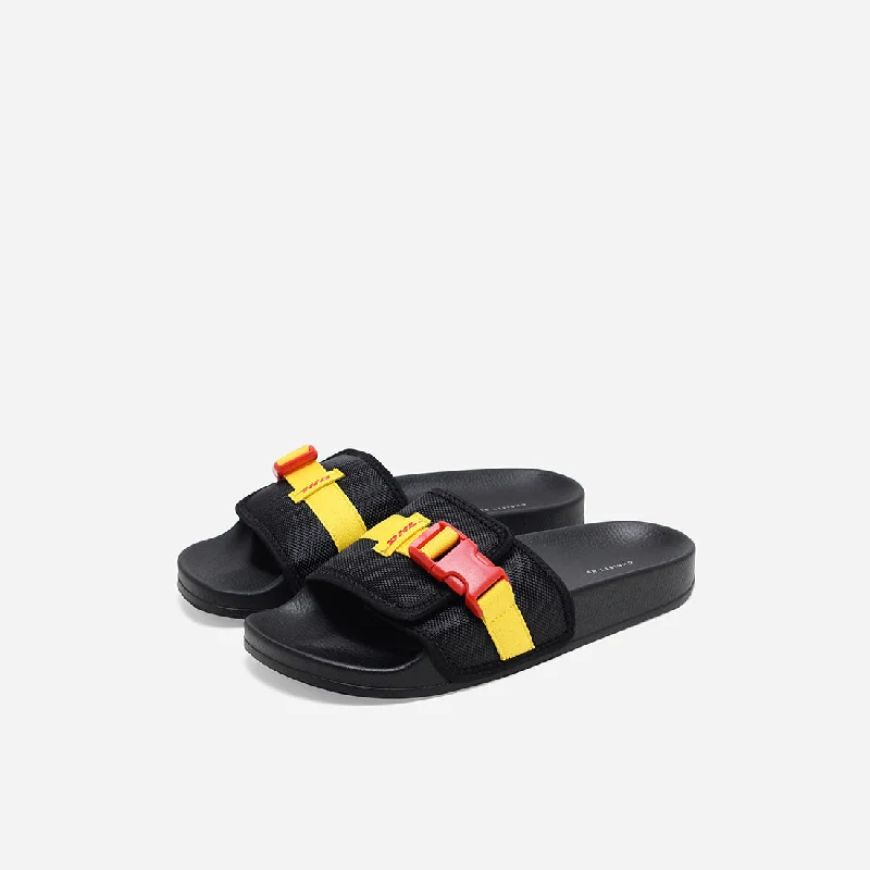 Women's Leather - Strapped Sandals with a Braided Detail in Brown for a Rustic AppealChristy Ng x DHL 22 Slider Women's Leather - Strapped Sandals with a Braided Detail in Brown for a Rustic AppealChristy Ng x DHL 22 Slider