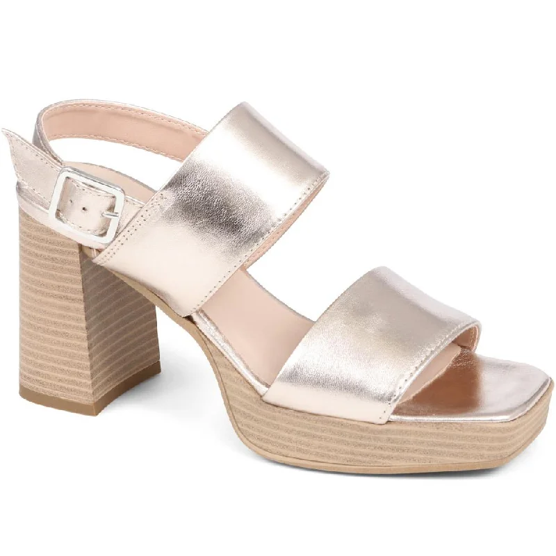 Women's Sandals with a Glitter - Coated Strap in Gold for a Sparkly Summer OutfitDiona Leather Platform Sandals - DIONA / 323 736 Women's Sandals with a Glitter - Coated Strap in Gold for a Sparkly Summer OutfitDiona Leather Platform Sandals - DIONA / 323 736