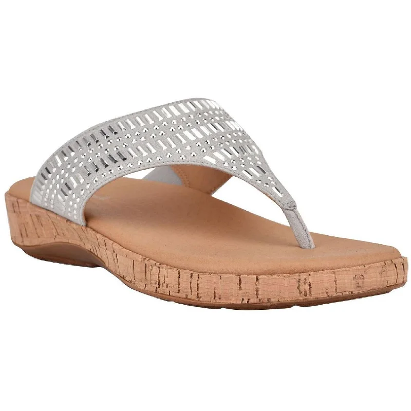 Women's Sandals with a Glitter - Coated Strap in Gold for a Sparkly Summer OutfitEasy Spirit Womens Landry 2 Open Toe Slip On Thong Sandals Women's Sandals with a Glitter - Coated Strap in Gold for a Sparkly Summer OutfitEasy Spirit Womens Landry 2 Open Toe Slip On Thong Sandals
