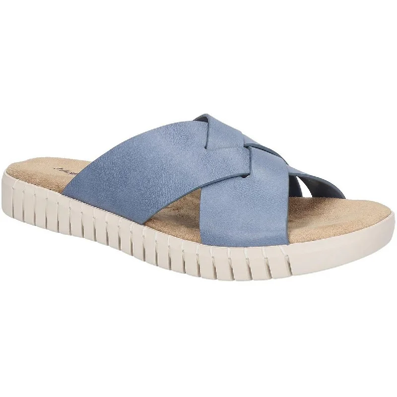 Sustainable Women's Recycled Material Sandals in Beige for Eco - Conscious ShoppersEasy Street Womens Brylee Faux Leather Slip On Slide Sandals Sustainable Women's Recycled Material Sandals in Beige for Eco - Conscious ShoppersEasy Street Womens Brylee Faux Leather Slip On Slide Sandals