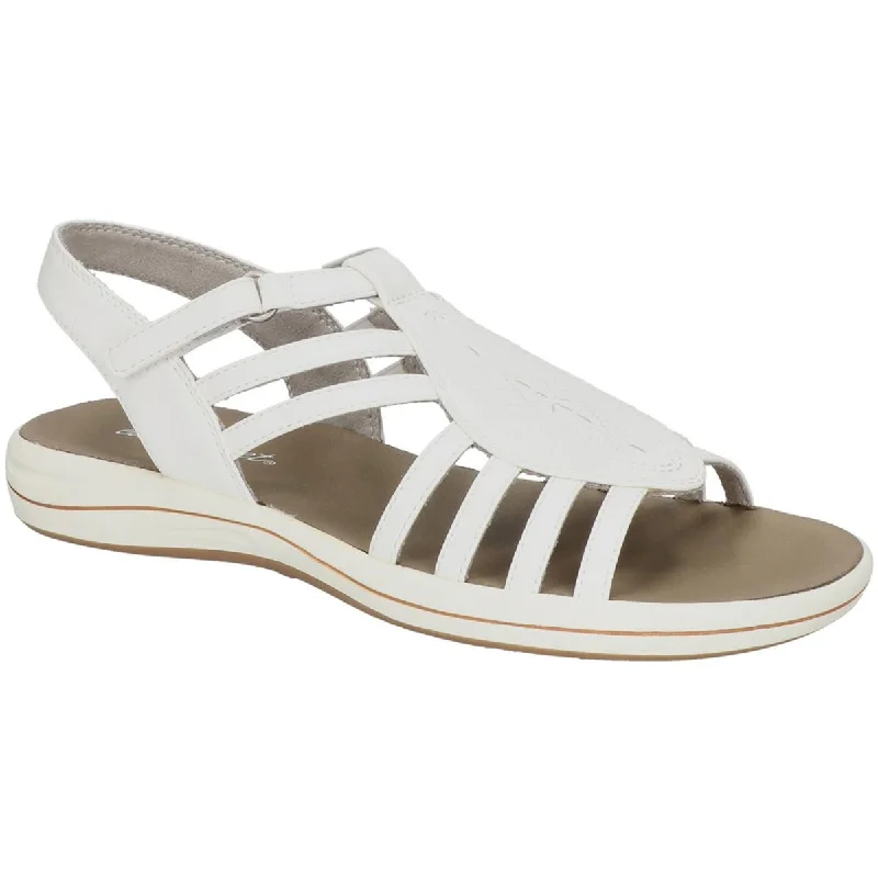 Women's Flat Slide Sandals with a Memory Foam Insole in White for All - Day ComfortEasy Street Womens Gem Faux Leather Peep-Toe Slingback Sandals Women's Flat Slide Sandals with a Memory Foam Insole in White for All - Day ComfortEasy Street Womens Gem Faux Leather Peep-Toe Slingback Sandals