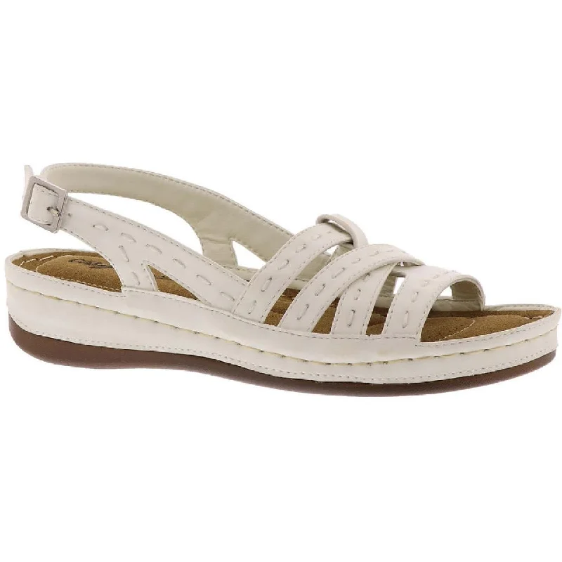 Women's Strappy Gladiator Sandals with Buckle Closures in Tan for a Boho LookEasy Street Womens Kehlani Faux Leather Slip On Huarache Women's Strappy Gladiator Sandals with Buckle Closures in Tan for a Boho LookEasy Street Womens Kehlani Faux Leather Slip On Huarache