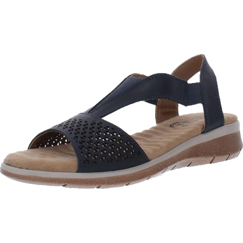 Women's Sandals with a Glitter - Coated Strap in Gold for a Sparkly Summer OutfitEasy Street Womens Marley Leather Flat Strap Sandals Women's Sandals with a Glitter - Coated Strap in Gold for a Sparkly Summer OutfitEasy Street Womens Marley Leather Flat Strap Sandals