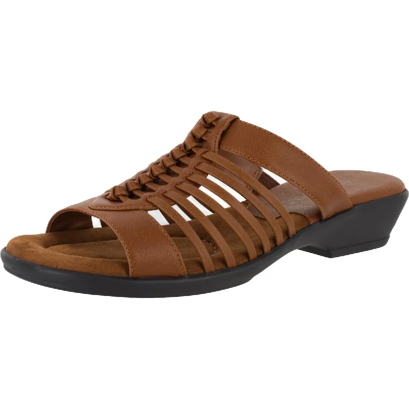 Women's Sandals with a Glitter - Coated Strap in Gold for a Sparkly Summer OutfitEasy Street Womens Nola Faux Leather Slip On Slide Sandals Women's Sandals with a Glitter - Coated Strap in Gold for a Sparkly Summer OutfitEasy Street Womens Nola Faux Leather Slip On Slide Sandals