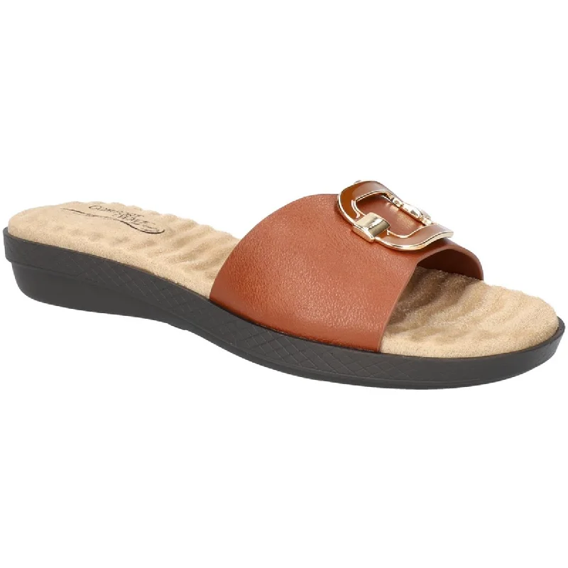 Women's Sandals with a Floral - Printed Upper in Pink for a Feminine Spring LookEasy Street Womens Sunshine Faux Leather Slide Sandals Women's Sandals with a Floral - Printed Upper in Pink for a Feminine Spring LookEasy Street Womens Sunshine Faux Leather Slide Sandals