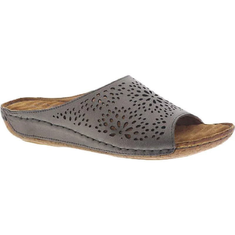 Women's Sandals with a Wedge Heel and a Tassel Detail in Orange for a Trendy LookEasy Street Womens Valerie Leather Laser Cut Flats Women's Sandals with a Wedge Heel and a Tassel Detail in Orange for a Trendy LookEasy Street Womens Valerie Leather Laser Cut Flats