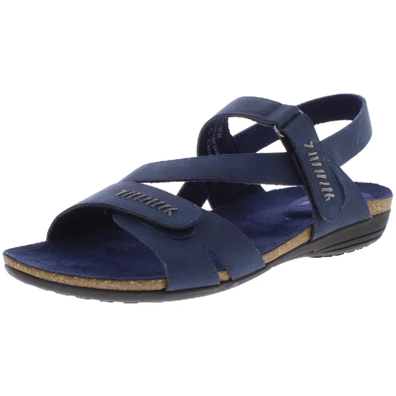 Women's Sandals with a Floral - Printed Upper in Pink for a Feminine Spring LookEasy Street Womens Winnie Faux Leather Slingbacks Flat Sandals Women's Sandals with a Floral - Printed Upper in Pink for a Feminine Spring LookEasy Street Womens Winnie Faux Leather Slingbacks Flat Sandals