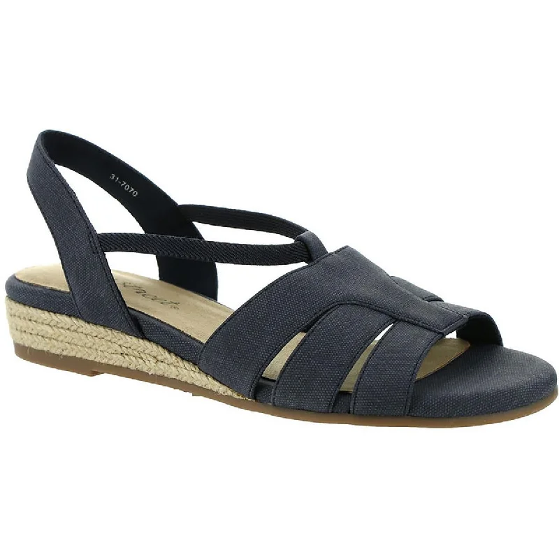 Women's Sandals with a Glitter - Coated Strap in Gold for a Sparkly Summer OutfitEasy Street Womens Yesenia Faux Leather Peep-Toe Slingback Sandals Women's Sandals with a Glitter - Coated Strap in Gold for a Sparkly Summer OutfitEasy Street Womens Yesenia Faux Leather Peep-Toe Slingback Sandals