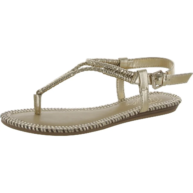 Women's Sandals with a Glitter - Coated Strap in Gold for a Sparkly Summer OutfitFergie Womens Salene Faux Leather Thong Slingback Sandals Women's Sandals with a Glitter - Coated Strap in Gold for a Sparkly Summer OutfitFergie Womens Salene Faux Leather Thong Slingback Sandals