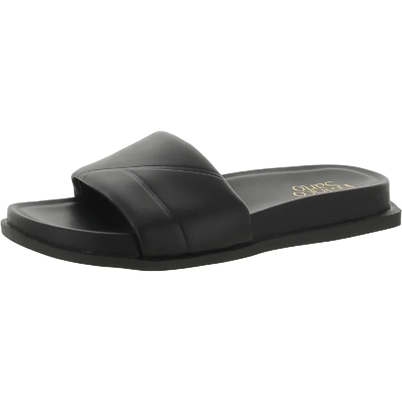 Women's Ankle - Strap Sandals with a Block Heel in Red for a Sophisticated StyleFranco Sarto Womens Irina Faux Leather Slip On Slide Sandals Women's Ankle - Strap Sandals with a Block Heel in Red for a Sophisticated StyleFranco Sarto Womens Irina Faux Leather Slip On Slide Sandals