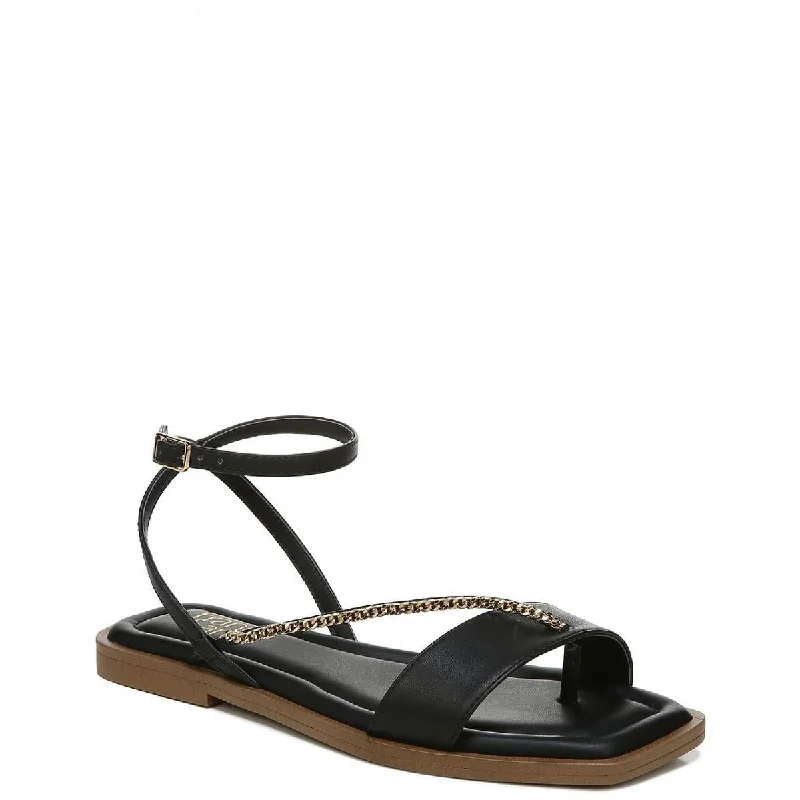 Plus Size Women's Wide - Width Platform Sandals in Black for Added Comfort and HeightFranco Sarto Womens Mela Faux Leather Ankle Strap Thong Sandals Plus Size Women's Wide - Width Platform Sandals in Black for Added Comfort and HeightFranco Sarto Womens Mela Faux Leather Ankle Strap Thong Sandals