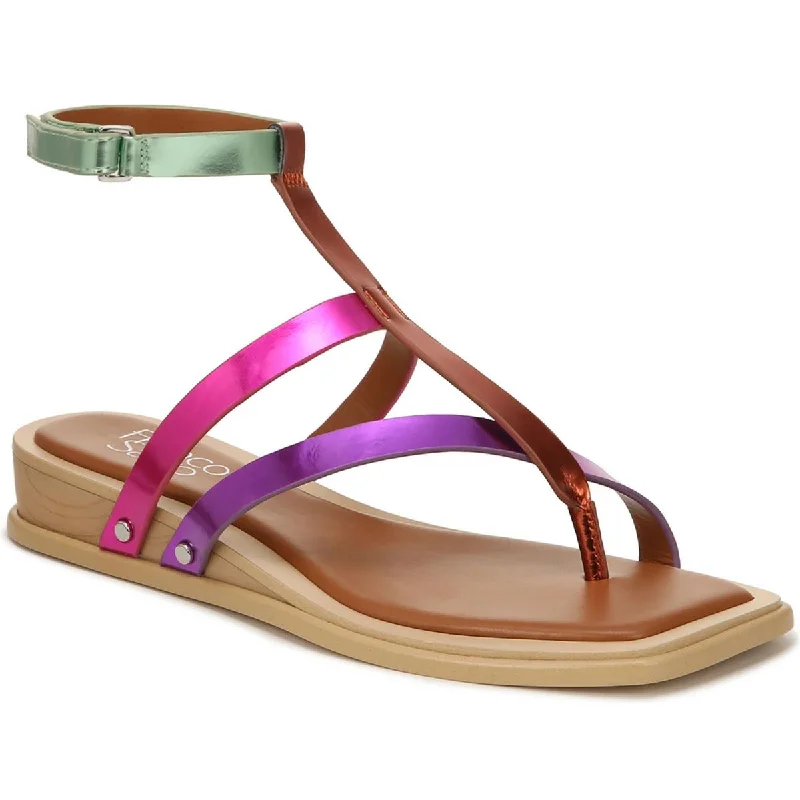 Women's Sandals with a Wedge Heel and a Tassel Detail in Orange for a Trendy LookFranco Sarto Womens Sybil Faux Leather Strappy Thong Sandals Women's Sandals with a Wedge Heel and a Tassel Detail in Orange for a Trendy LookFranco Sarto Womens Sybil Faux Leather Strappy Thong Sandals