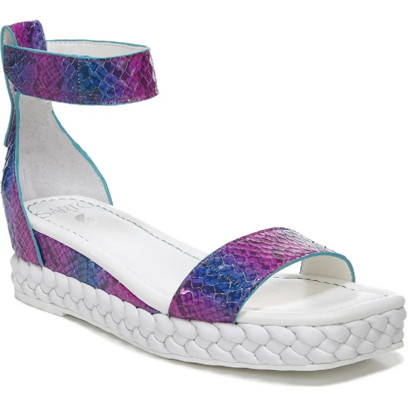 Women's Sandals with a Floral - Printed Upper in Pink for a Feminine Spring LookFranco Sarto Womens Tiana Leather Open Toe Wedge Sandals Women's Sandals with a Floral - Printed Upper in Pink for a Feminine Spring LookFranco Sarto Womens Tiana Leather Open Toe Wedge Sandals