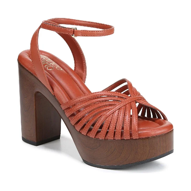 Orthopedic Women's Sandals with Arch Support in Gray for Foot HealthFranco Sarto Womens Willow Faux Leather Ankle Strap Platform Sandals