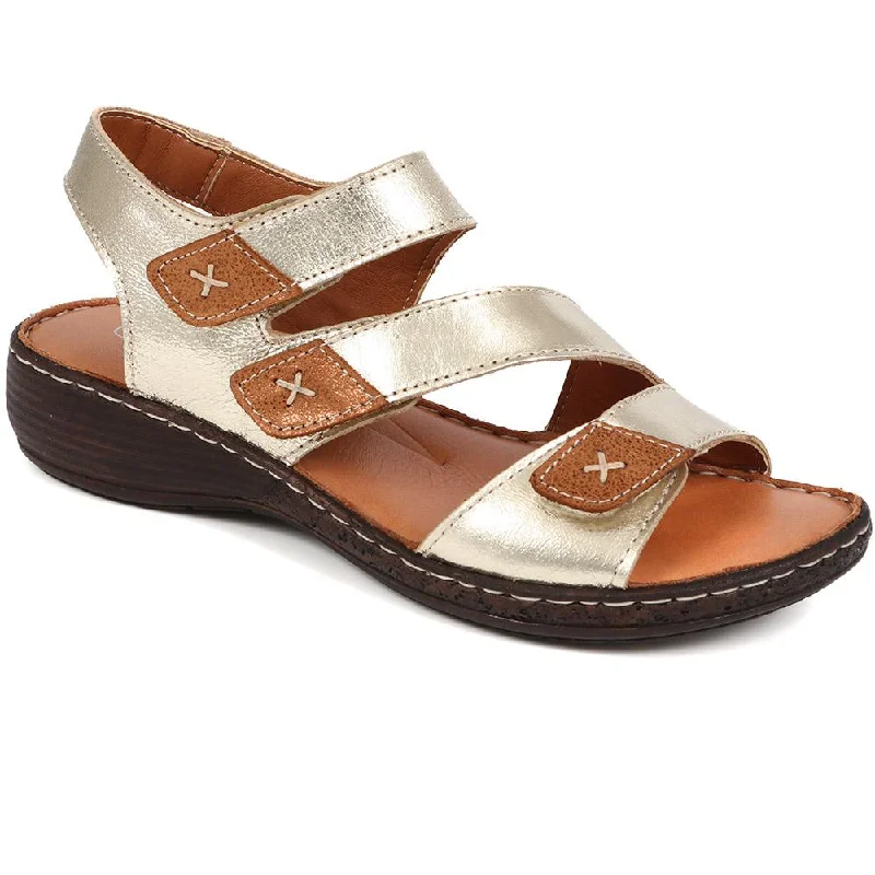 Adjustable Strap Women's Sandals with a Padded Heel in Pink for a Custom FitFully Adjustable Leather Sandals - LUCK33011 / 320 063 Adjustable Strap Women's Sandals with a Padded Heel in Pink for a Custom FitFully Adjustable Leather Sandals - LUCK33011 / 320 063