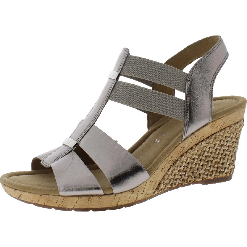 Women's Sandals with a Glitter - Coated Strap in Gold for a Sparkly Summer OutfitGabor Womens Leather Espadrille Wedge Sandals Women's Sandals with a Glitter - Coated Strap in Gold for a Sparkly Summer OutfitGabor Womens Leather Espadrille Wedge Sandals