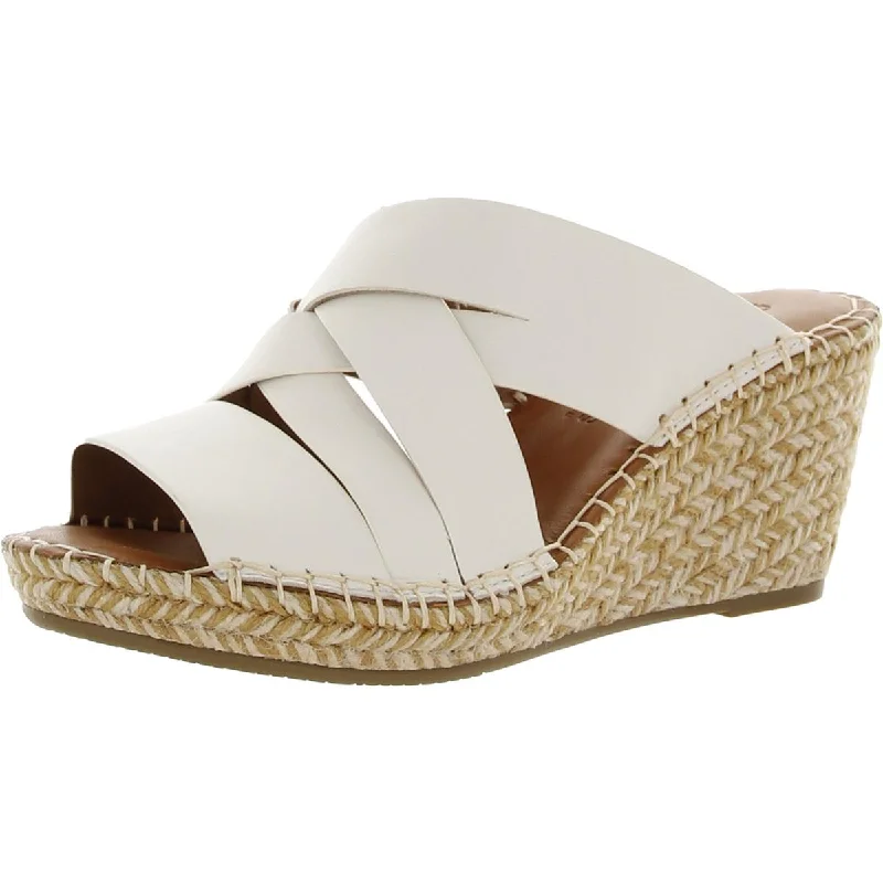 Women's Rhinestone - Embellished Open - Toe Sandals in Silver for a Glamorous Party LookGentle Souls Womens CHARLI WOVEN STRAPS Leather Slip On Wedge Sandals Women's Rhinestone - Embellished Open - Toe Sandals in Silver for a Glamorous Party LookGentle Souls Womens CHARLI WOVEN STRAPS Leather Slip On Wedge Sandals