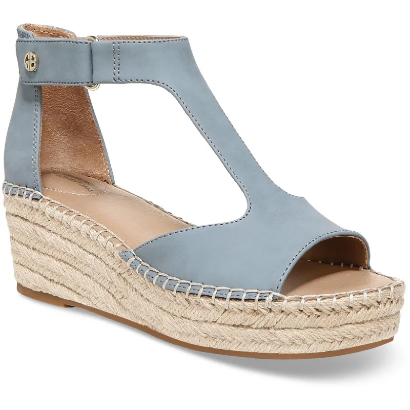 Waterproof Women's Rubber Beach Sandals with Arch Support in Blue for Water ActivitiesGiani Bernini Womens CAYLAA Faux Leather Ankle Strap Wedge Sandals Waterproof Women's Rubber Beach Sandals with Arch Support in Blue for Water ActivitiesGiani Bernini Womens CAYLAA Faux Leather Ankle Strap Wedge Sandals