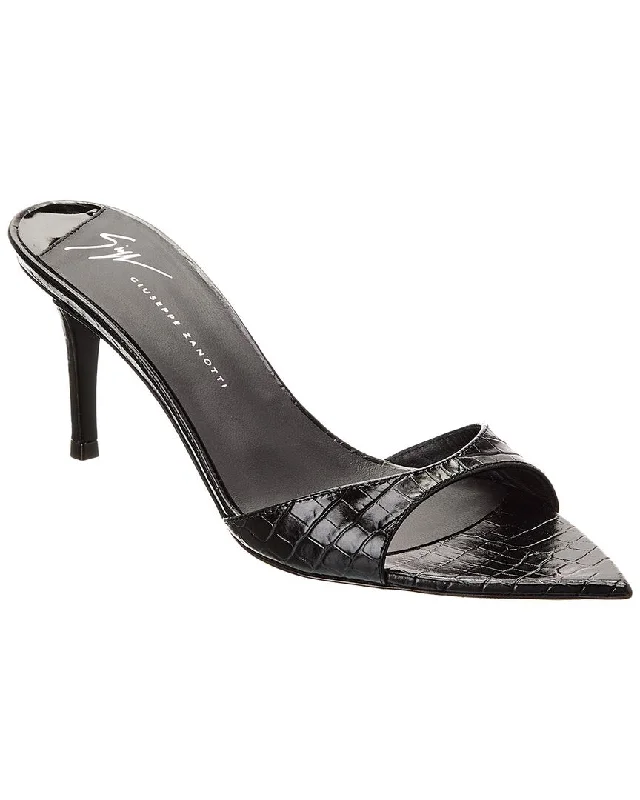 Women's Rhinestone - Embellished Open - Toe Sandals in Silver for a Glamorous Party LookGiuseppe Zanotti Intrigo 70 Croc-Embossed Leather Sandal Women's Rhinestone - Embellished Open - Toe Sandals in Silver for a Glamorous Party LookGiuseppe Zanotti Intrigo 70 Croc-Embossed Leather Sandal