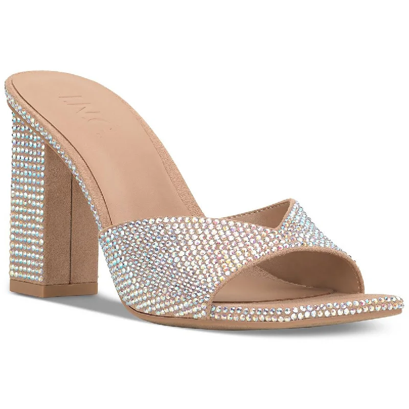 Women's Sandals with a Glitter - Coated Strap in Gold for a Sparkly Summer OutfitINC Womens Belle Embellished Square Toe Block Heel Women's Sandals with a Glitter - Coated Strap in Gold for a Sparkly Summer OutfitINC Womens Belle Embellished Square Toe Block Heel