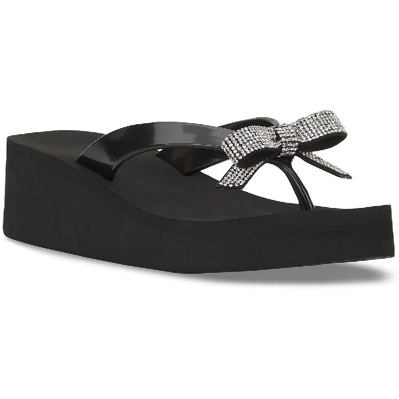 Women's Cork - Soled Espadrille Sandals with a Rope - Trimmed Upper in Navy for a Summer VibeINC Womens MAGENTAF Slip On Thong Wedge Sandals Women's Cork - Soled Espadrille Sandals with a Rope - Trimmed Upper in Navy for a Summer VibeINC Womens MAGENTAF Slip On Thong Wedge Sandals