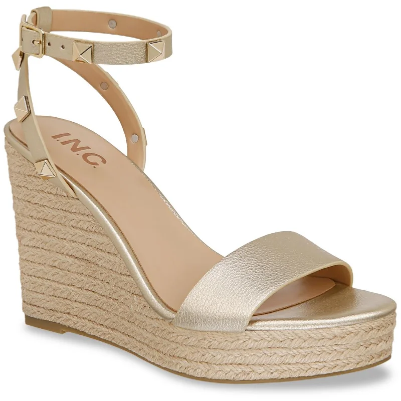 Women's Sandals with a Floral - Printed Upper in Pink for a Feminine Spring LookINC Womens Maverickp Faux Leather Ankle Strap Wedge Sandals Women's Sandals with a Floral - Printed Upper in Pink for a Feminine Spring LookINC Womens Maverickp Faux Leather Ankle Strap Wedge Sandals