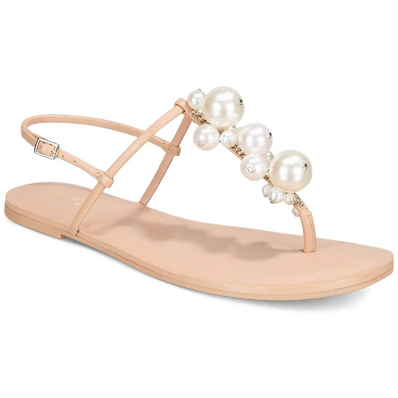 Women's Thong Sandals with a Beaded Design in Multicolor for a Beachy AestheticINC Womens Paeryn Thong Pearl Slingback Sandals Women's Thong Sandals with a Beaded Design in Multicolor for a Beachy AestheticINC Womens Paeryn Thong Pearl Slingback Sandals