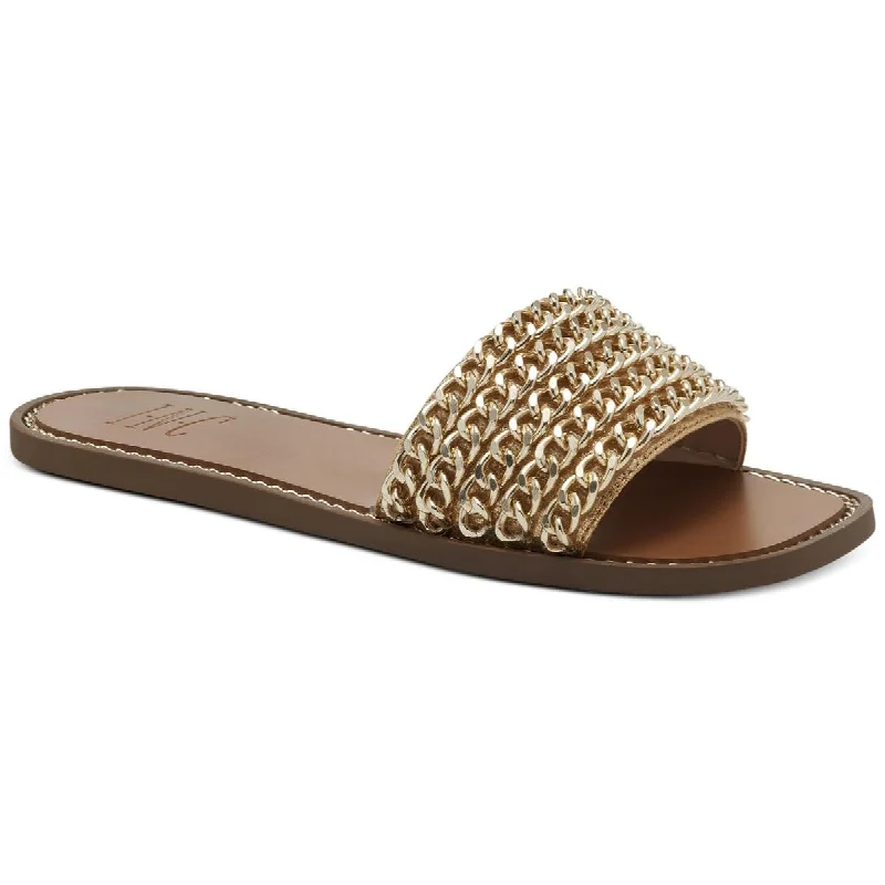 Women's Rhinestone - Embellished Open - Toe Sandals in Silver for a Glamorous Party LookINC Womens Pelle3F Slide Slip On Slide Sandals Women's Rhinestone - Embellished Open - Toe Sandals in Silver for a Glamorous Party LookINC Womens Pelle3F Slide Slip On Slide Sandals