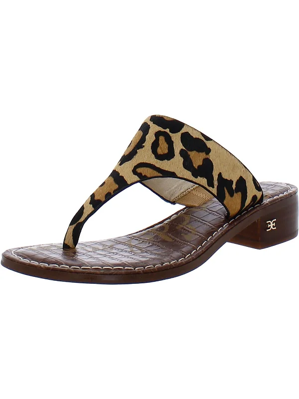 Women's Ankle - Strap Sandals with a Block Heel in Red for a Sophisticated StyleJaynee Womens Calf Hair Leopard Print Slide Sandals Women's Ankle - Strap Sandals with a Block Heel in Red for a Sophisticated StyleJaynee Womens Calf Hair Leopard Print Slide Sandals