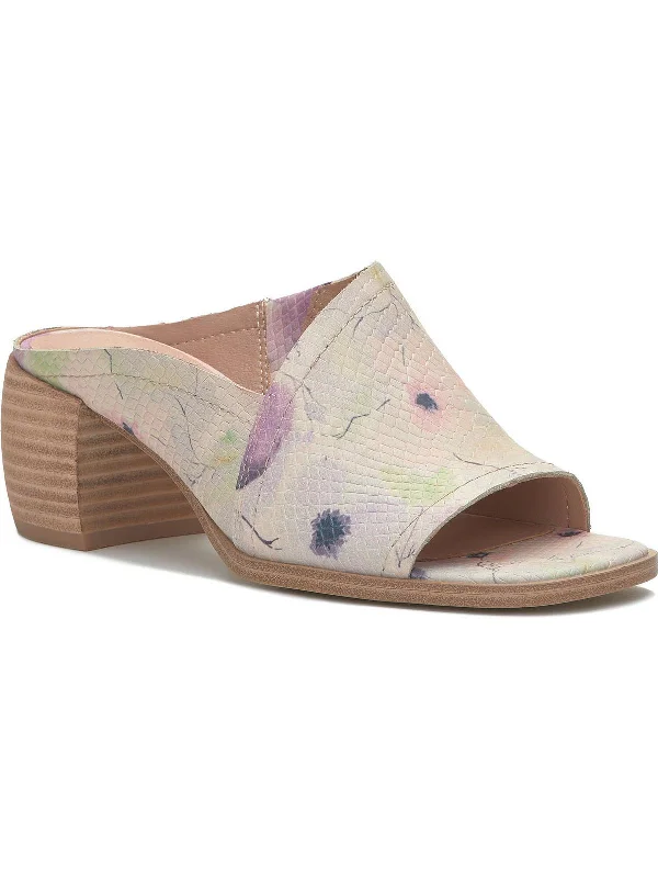 Adjustable Strap Women's Sandals with a Padded Heel in Pink for a Custom FitJemie Womens Leather Slip On Heels