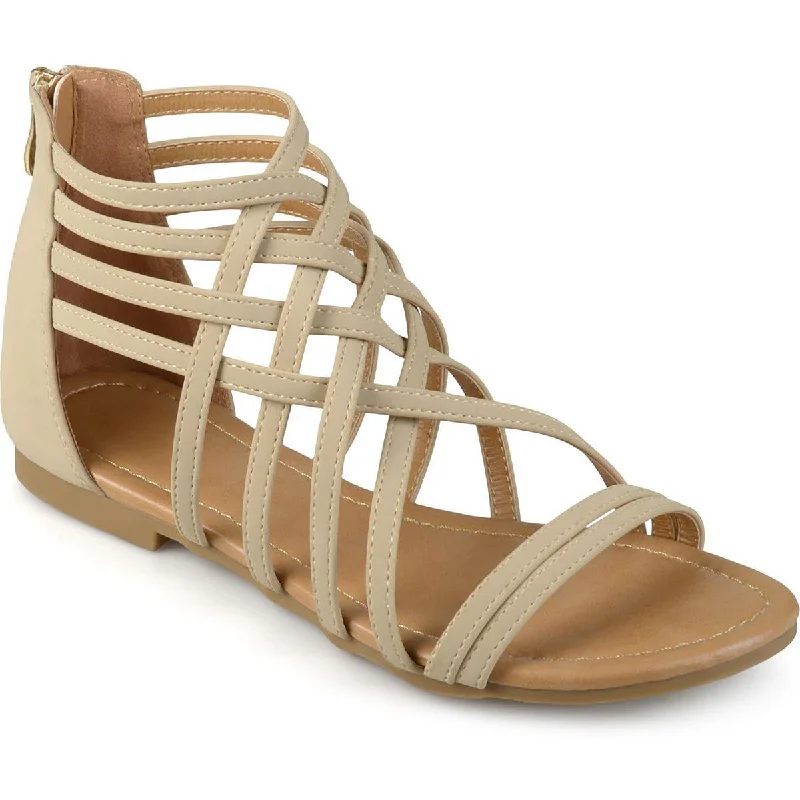 Lightweight Women's Mesh - Paneled Sandals in Yellow for BreathabilityJournee Collection Womens Faux Leather Strappy Sandals