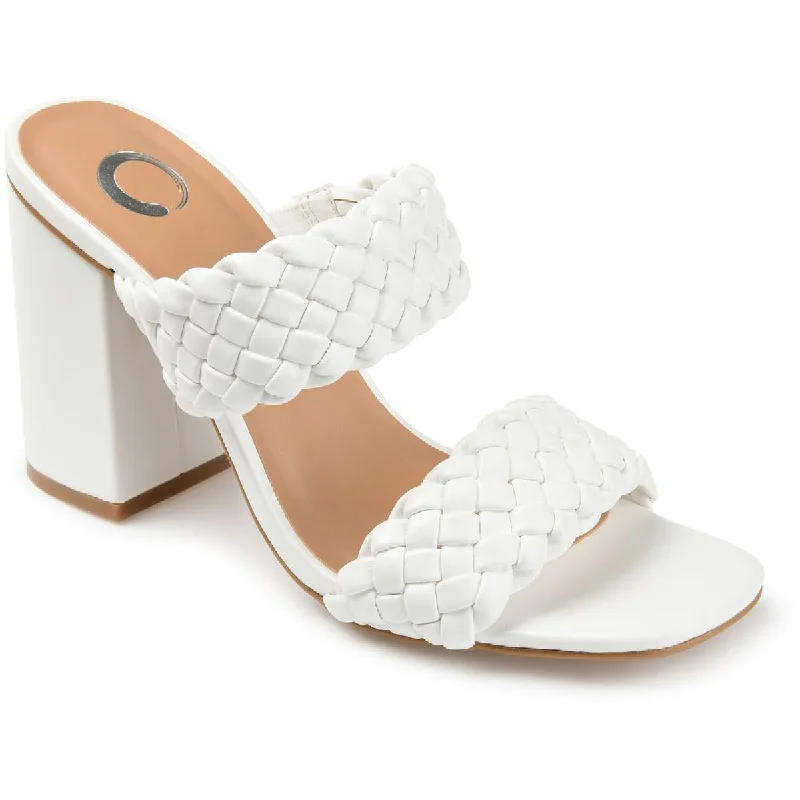 Sustainable Women's Recycled Material Sandals in Beige for Eco - Conscious ShoppersJournee Collection Womens Melissa Faux Leather Braided Mule Sandals Sustainable Women's Recycled Material Sandals in Beige for Eco - Conscious ShoppersJournee Collection Womens Melissa Faux Leather Braided Mule Sandals
