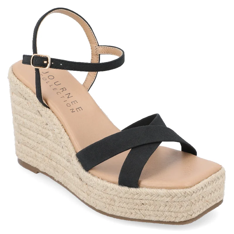 Child - Friendly Women's Sandals with a Secure Buckle in Purple for Moms on the GoJournee Collection Women's Tru Comfort Foam Raniya Sandals Child - Friendly Women's Sandals with a Secure Buckle in Purple for Moms on the GoJournee Collection Women's Tru Comfort Foam Raniya Sandals